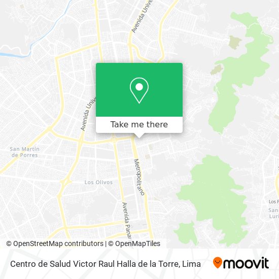 Centro de Salud Victor Raul Halla de la Torre map