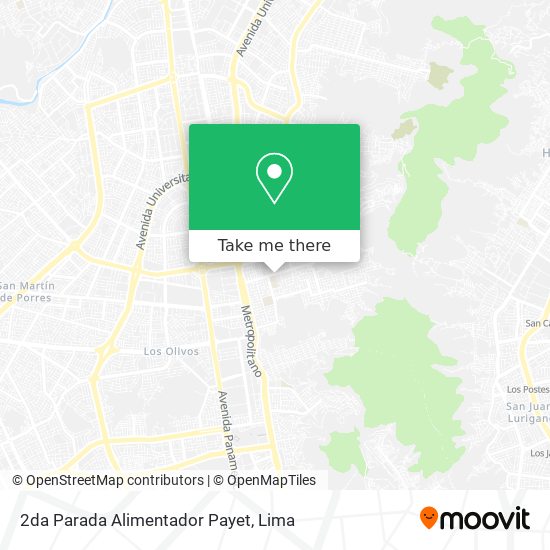 Mapa de 2da Parada Alimentador Payet