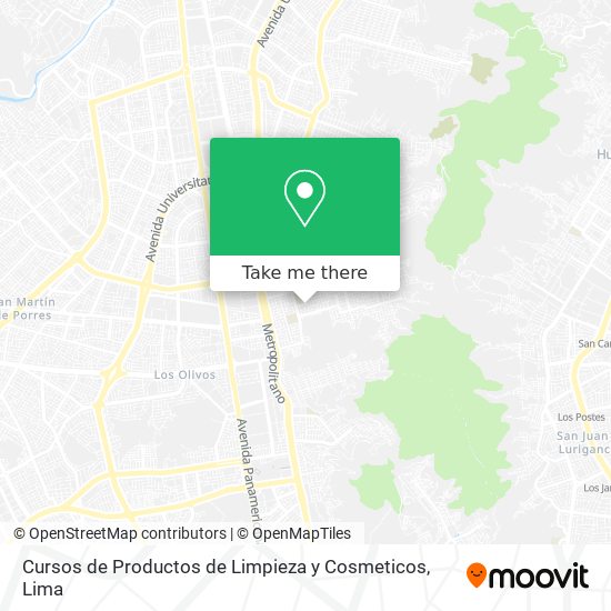 Mapa de Cursos de Productos de Limpieza y Cosmeticos