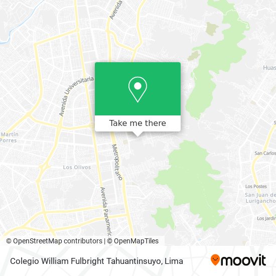 Mapa de Colegio William Fulbright Tahuantinsuyo