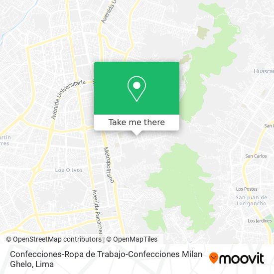 Mapa de Confecciones-Ropa de Trabajo-Confecciones Milan Ghelo