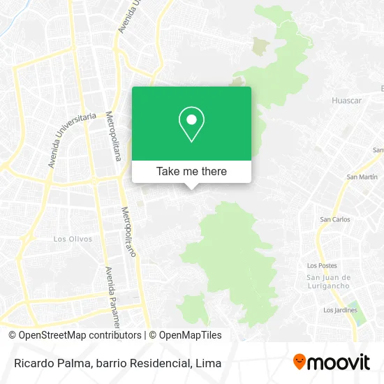Ricardo Palma, barrio Residencial map