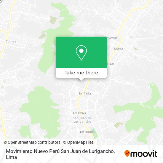 Movimiento Nuevo Perú San Juan de Lurigancho map