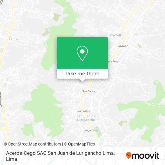 Aceros-Cego SAC San Juan de Lurigancho Lima map