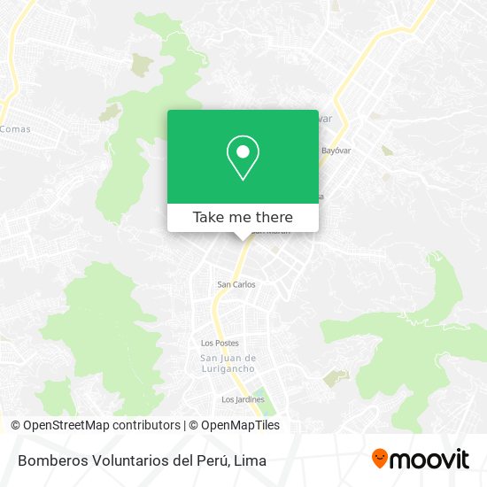 Mapa de Bomberos Voluntarios del Perú