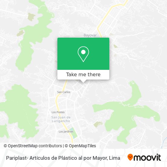 Mapa de Pariplast- Artículos de Plástico al por Mayor