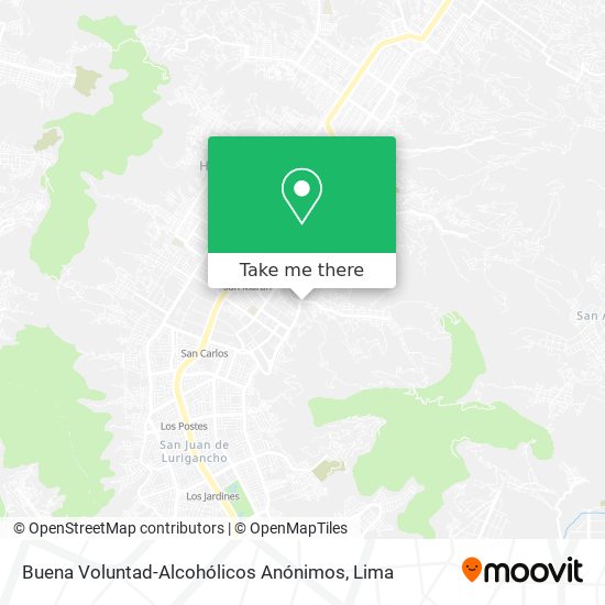 Buena Voluntad-Alcohólicos Anónimos map