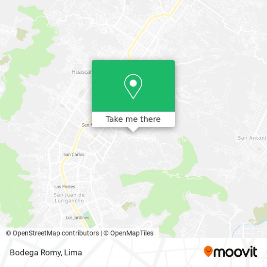 Bodega Romy map