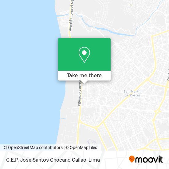 Mapa de C.E.P. Jose Santos Chocano Callao