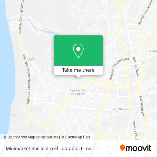 Mapa de Minimarket San Isidro El Labrador