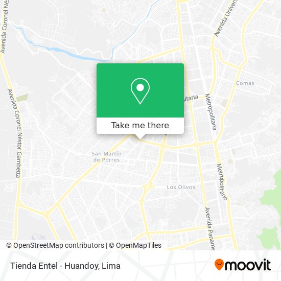 Mapa de Tienda Entel - Huandoy