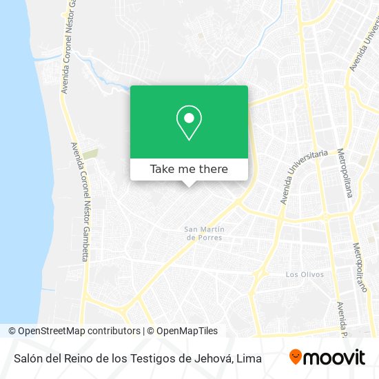 Salón del Reino de los Testigos de Jehová map