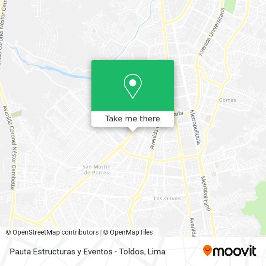 Pauta Estructuras y Eventos - Toldos map
