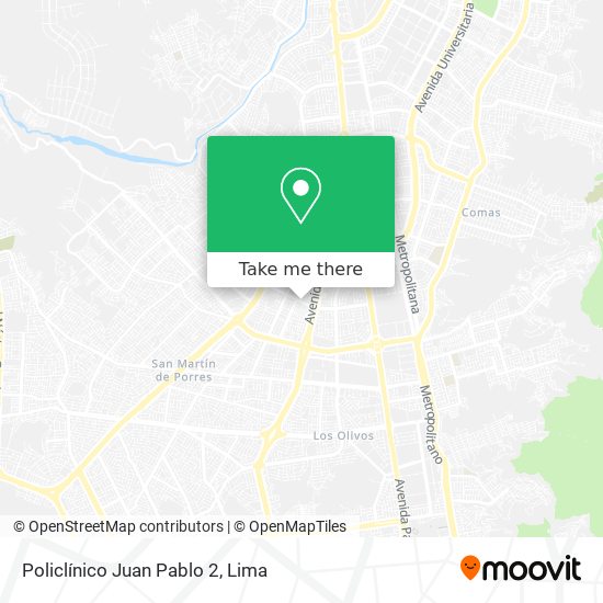 Policlínico Juan Pablo 2 map