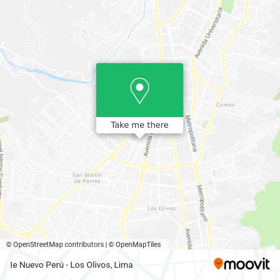 Ie Nuevo Perú - Los Olivos map