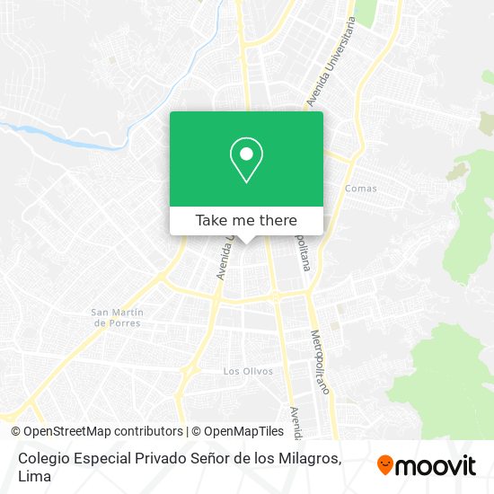 Colegio Especial Privado Señor de los Milagros map