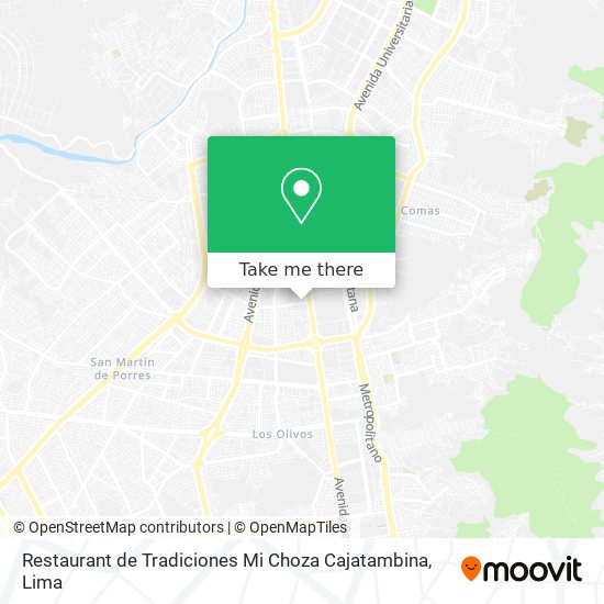 Restaurant de Tradiciones Mi Choza Cajatambina map