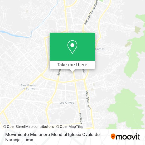 Movimiento Misionero Mundial Iglesia Ovalo de Naranjal map