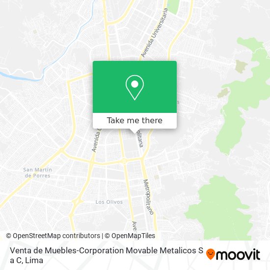 Venta de Muebles-Corporation Movable Metalicos S a C map