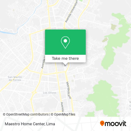 Mapa de Maestro Home Center