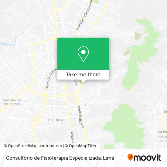 Consultorio de Fisioterapia Especializada map