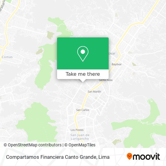 Compartamos Financiera Canto Grande map