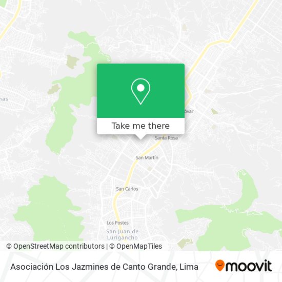 Mapa de Asociación Los Jazmines de Canto Grande