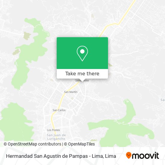 Mapa de Hermandad San Agustín de Pampas - Lima