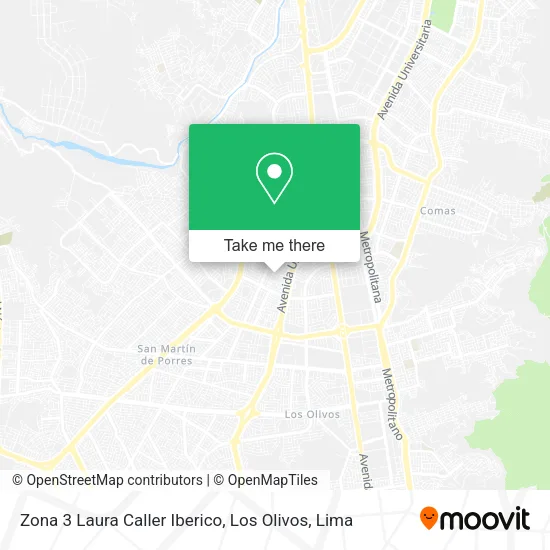 Zona 3 Laura Caller Iberico, Los Olivos map