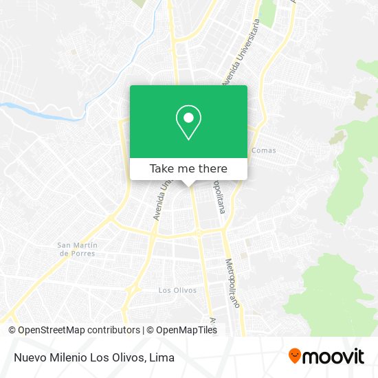 Nuevo Milenio Los Olivos map