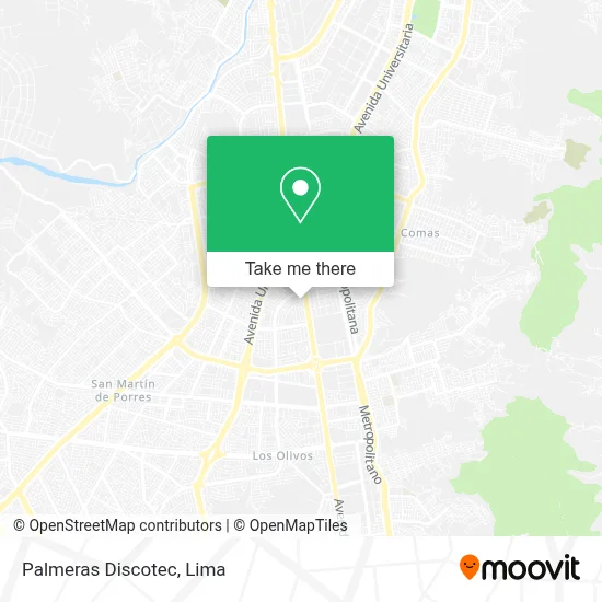 Palmeras Discotec map