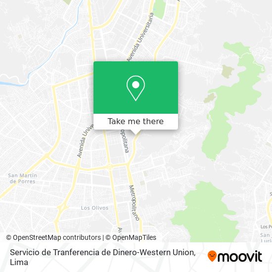 Servicio de Tranferencia de Dinero-Western Union map