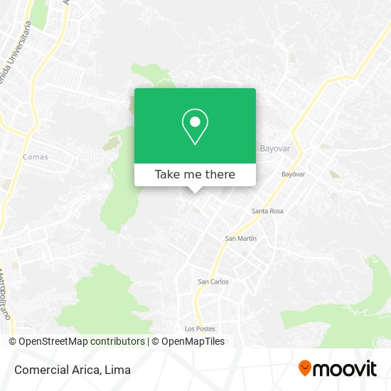 Comercial Arica map