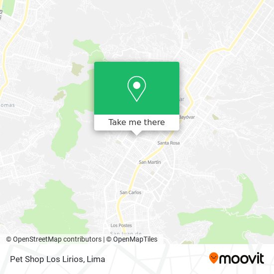 Mapa de Pet Shop Los Lirios