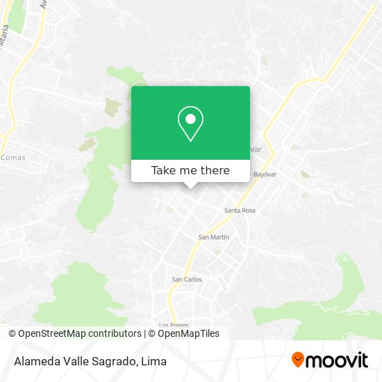 Alameda Valle Sagrado map