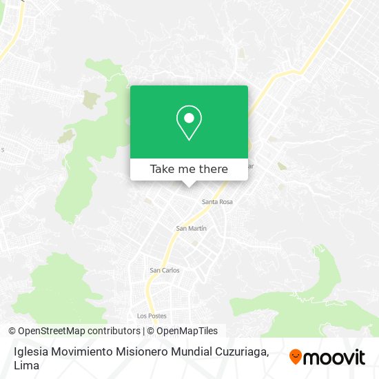 Mapa de Iglesia Movimiento Misionero Mundial Cuzuriaga