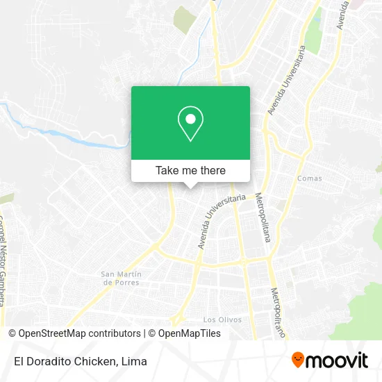 El Doradito Chicken map