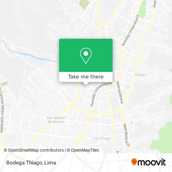 Bodega Thiago map