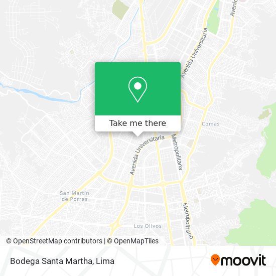 Bodega Santa Martha map