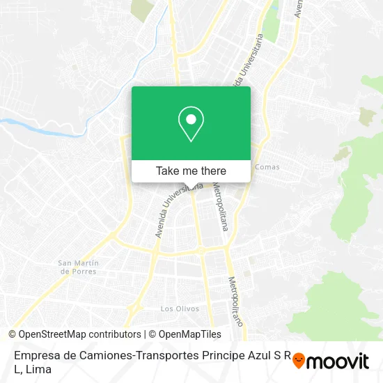 Mapa de Empresa de Camiones-Transportes Principe Azul S R L