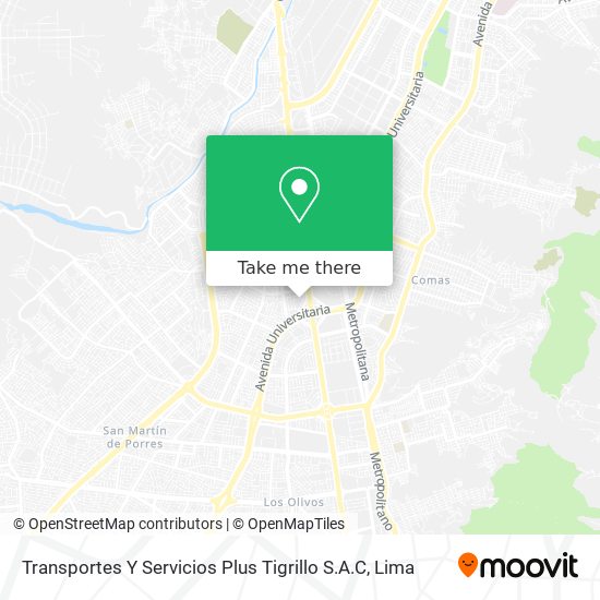 Transportes Y Servicios Plus Tigrillo S.A.C map