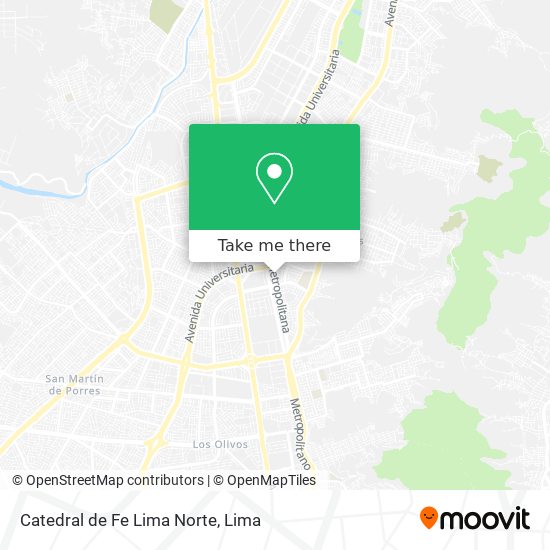 Catedral de Fe Lima Norte map