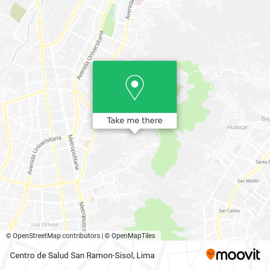 Mapa de Centro de Salud San Ramon-Sisol