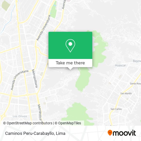 Caminos Peru-Carabayllo map