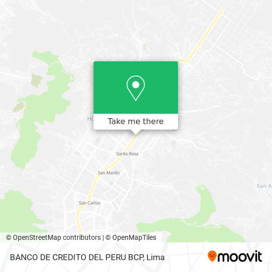 Mapa de BANCO DE CREDITO DEL PERU BCP