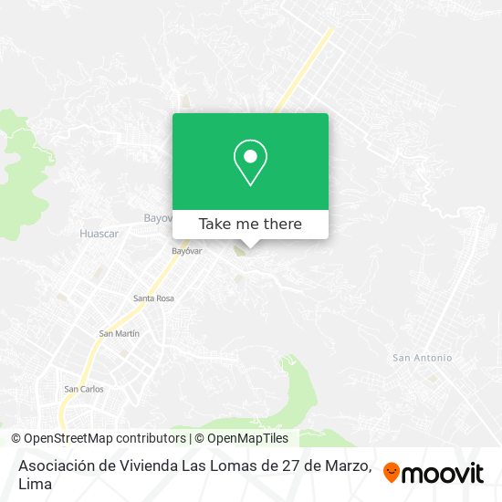 Asociación de Vivienda Las Lomas de 27 de Marzo map