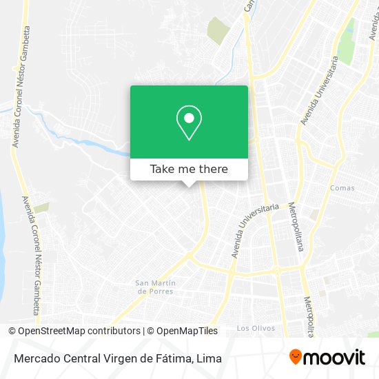 Mapa de Mercado Central Virgen de Fátima