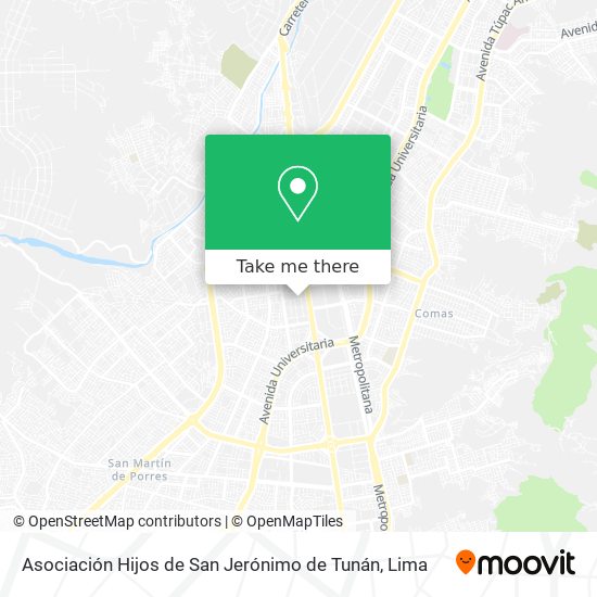 Asociación Hijos de San Jerónimo de Tunán map