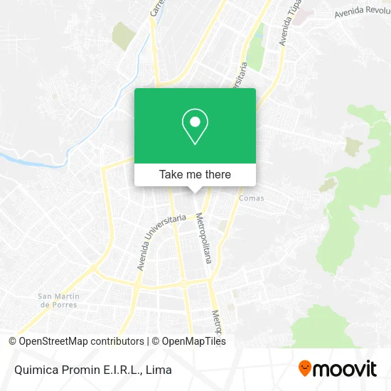 Mapa de Quimica Promin E.I.R.L.