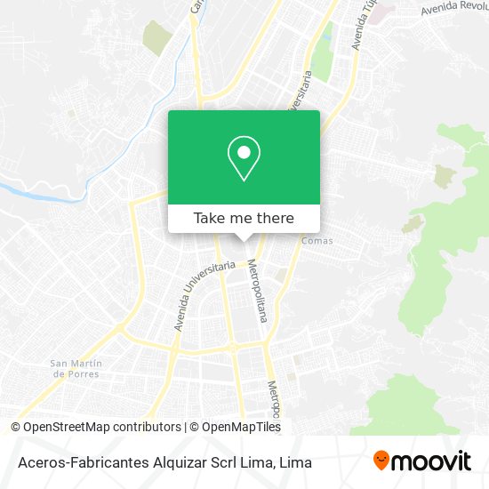 Mapa de Aceros-Fabricantes Alquizar Scrl Lima